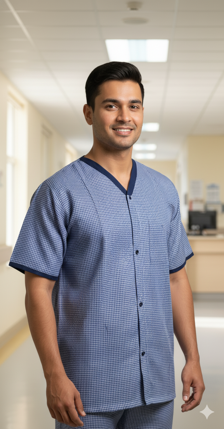 Patient Kurta Pyjama (Poly Cotton, Men)