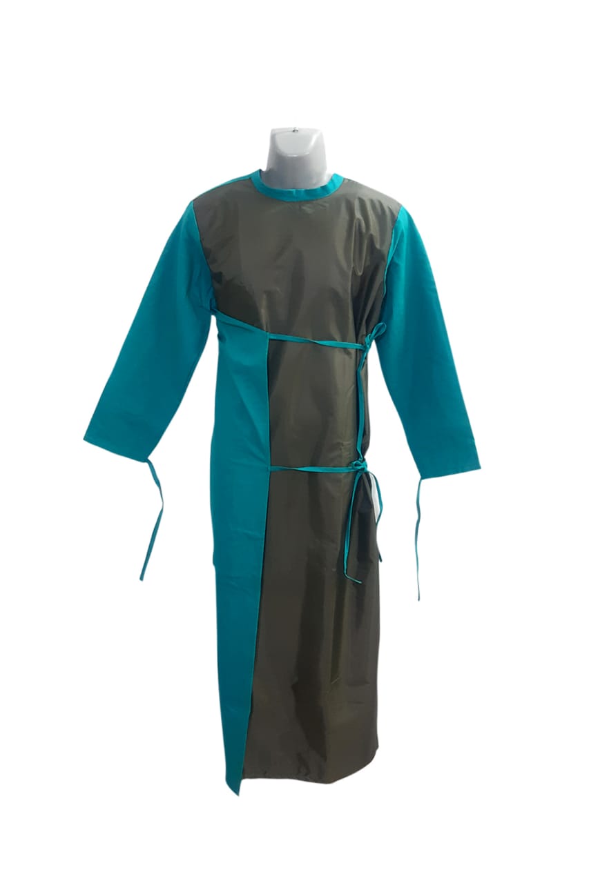 Surgeon Gown with Taffeta Waterproof Wrap Around (Unisex, Free Size)
