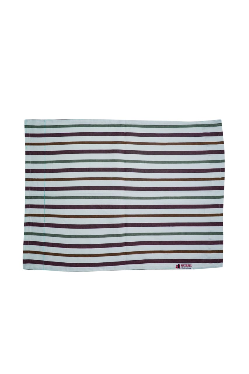 Striped Bed Sheet (Cotton, 150×230 cm)
