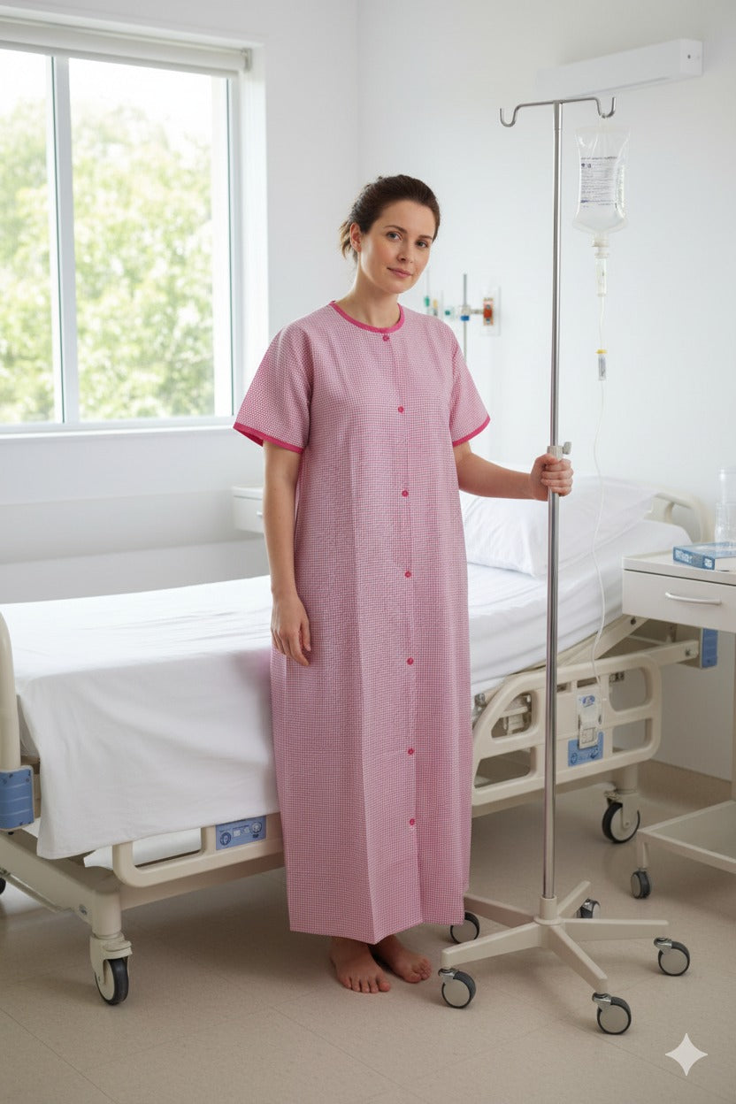 Female Patient Gown (Poly Cotton, Unisex)