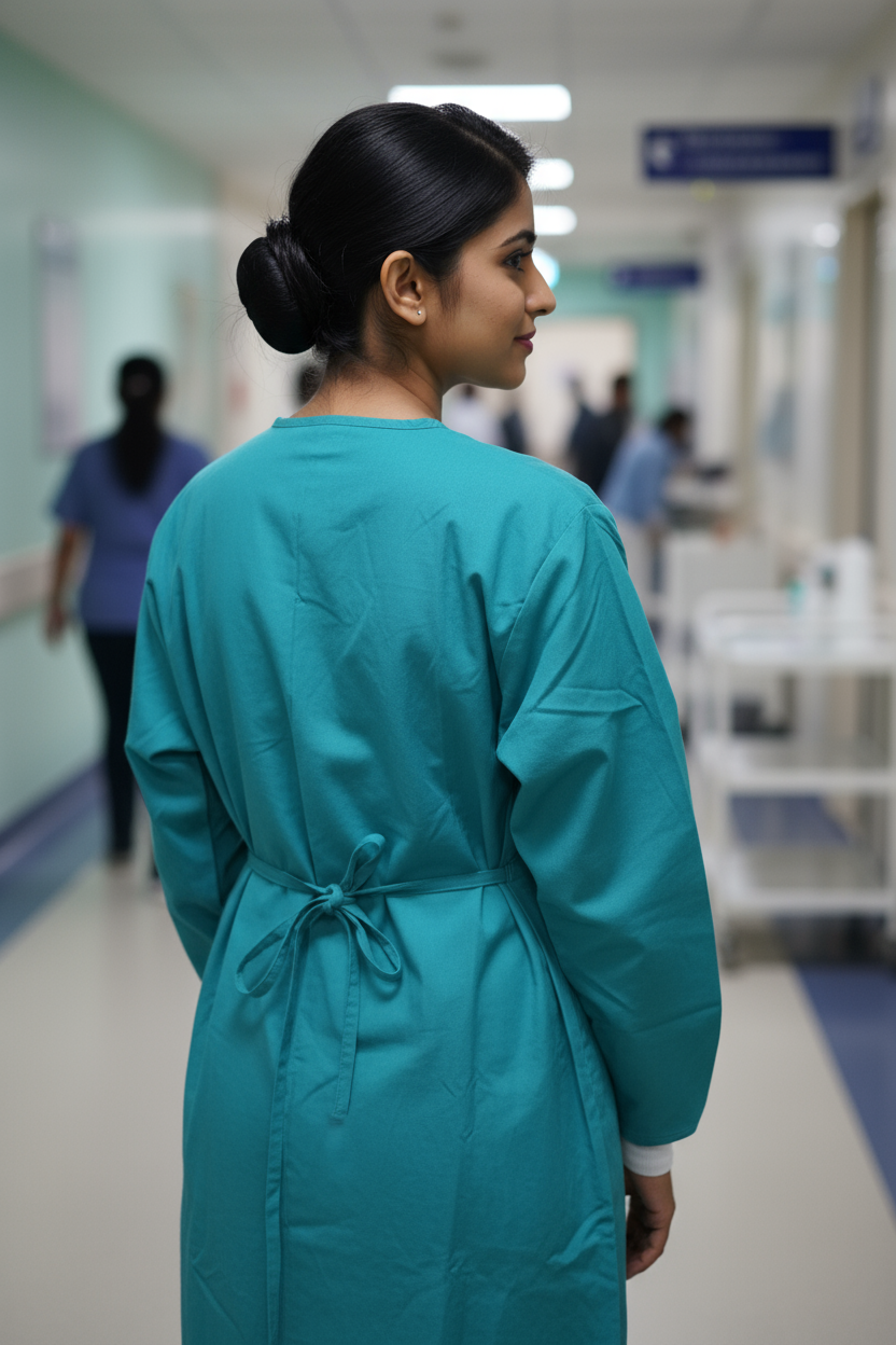 Surgeon Gown Wrap Around (Cotton, Free Size, Unisex)