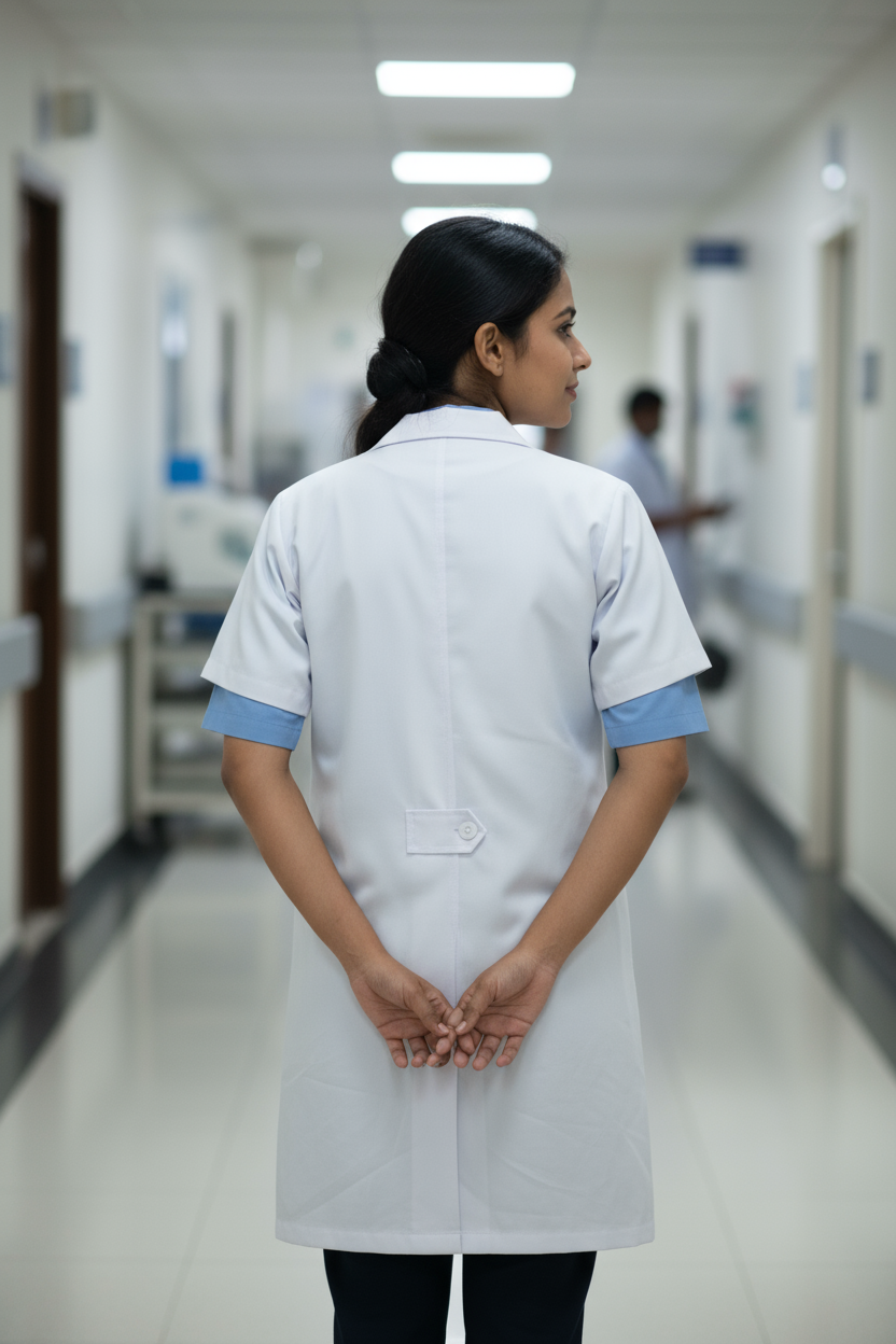 Half Sleeve Apron / Lab Coat (Cotton Blend, Unisex)