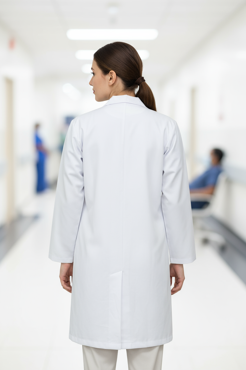 Full Sleeve Apron / Lab Coat (100% Cotton, Unisex)