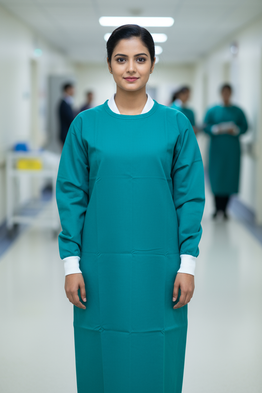 Surgeon Gown Plain (Cotton, Free Size, Unisex)