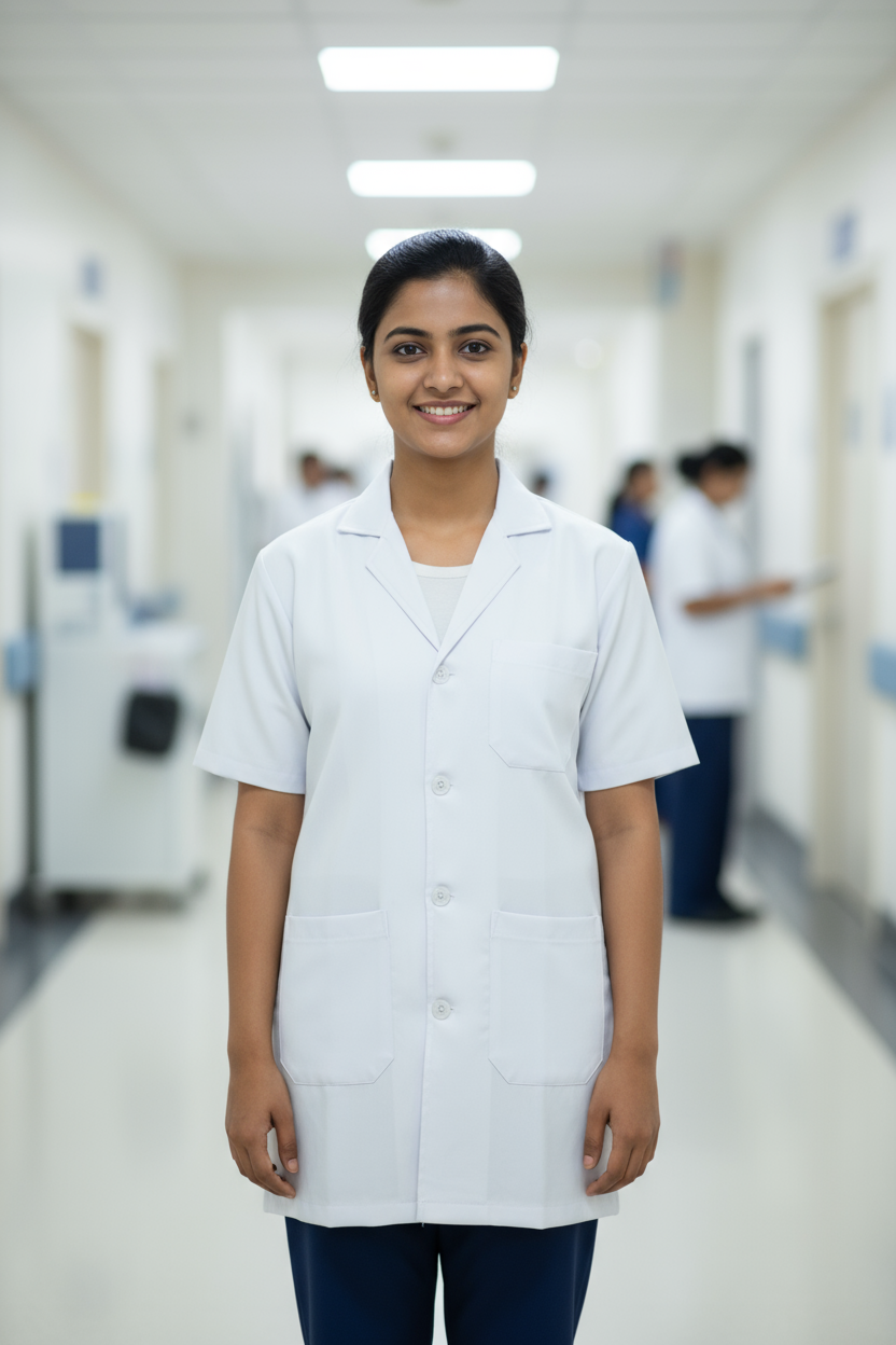 Half Sleeve Apron / Lab Coat (Cotton Blend, Unisex)