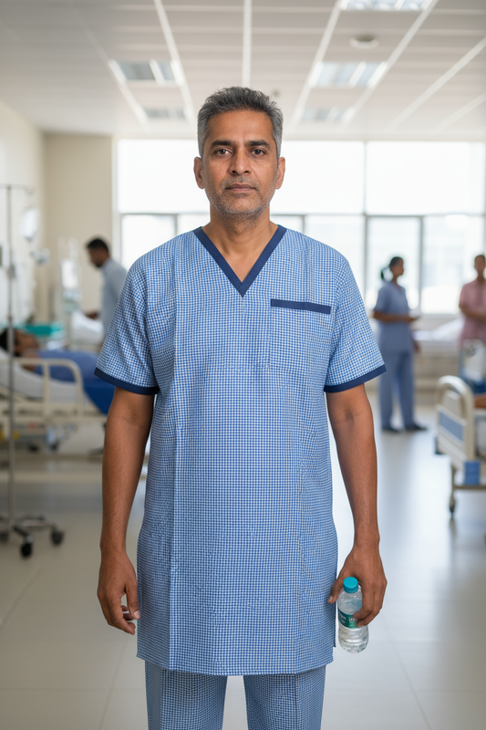 Patient Kurta Pyjama (Poly Cotton, Men)