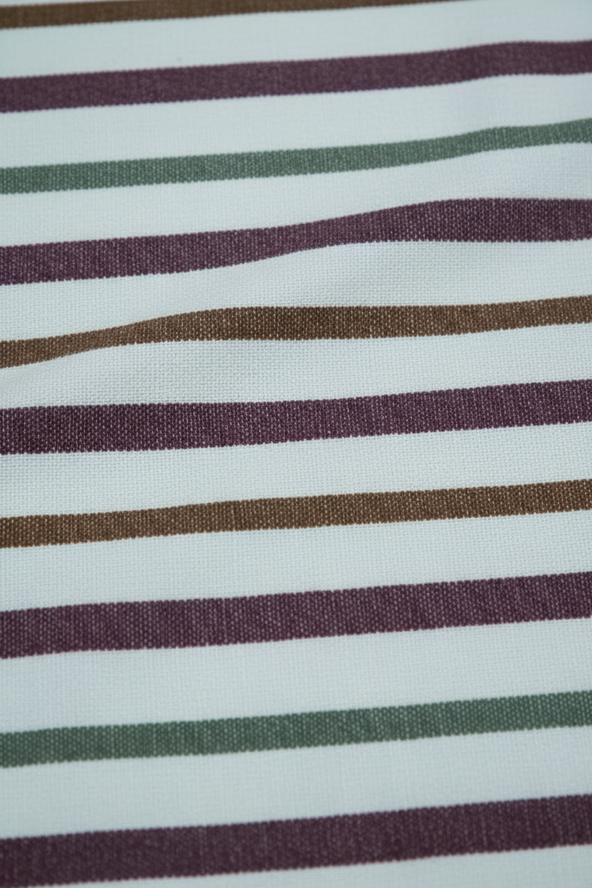 Striped Bed Sheet (Cotton, 150×230 cm)